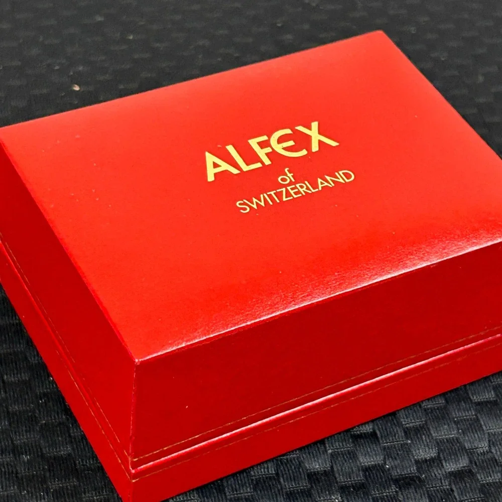 Alfex of Switzerland Vintage‎ 18KT Gold Electroplated Cuff Watch Cuban Link P/R